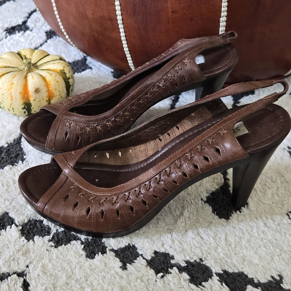 Steve Madden Chocolate Brown Slingback Heels